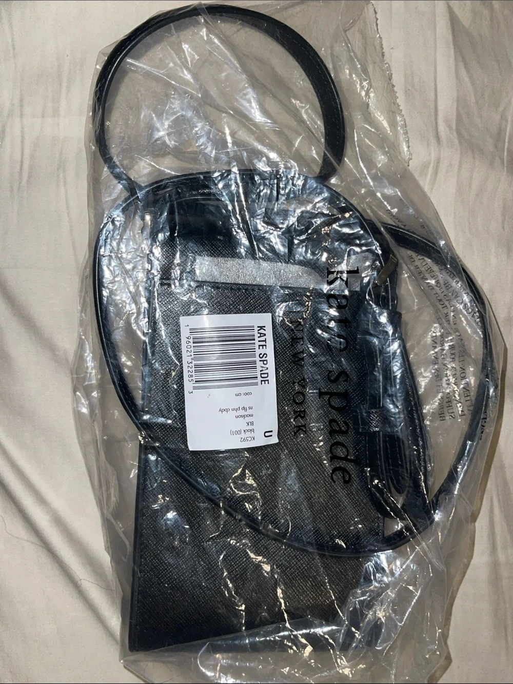 NWOT Kate Spade Madison Saffiano Leather Phone Crossbody Black KC592